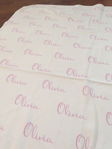 personalized baby blanket with name all over