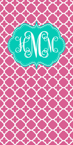 Beach Towels-Cross Clover in Pink with Teal