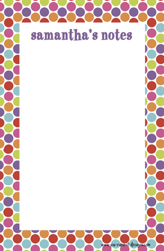 Notepads-Rainbow Dot