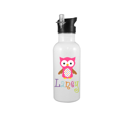 Water Bottles-Multi Dot Owl