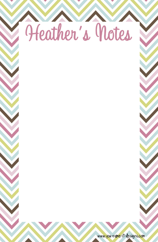 Notepads-Spring Chevron Notes